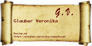 Glauber Veronika névjegykártya